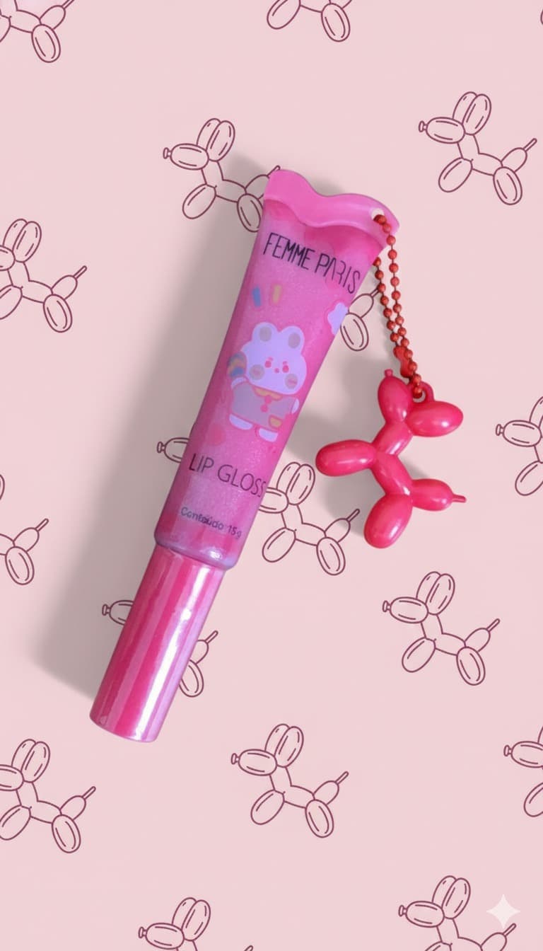 Lip Gloss com Chaveiro de Cachorrinho - imagem 2